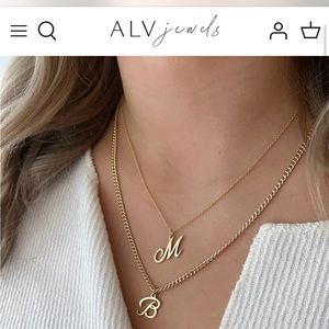initial A necklace